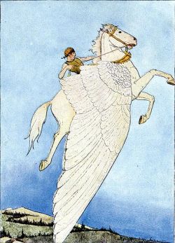 Bellerophon riding Pegasus
